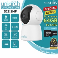 Uniarch S2E 2MP HD PT Camera Auto Tracking Human Detection Home Security CCTV + 64GB CARD by UNV