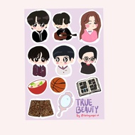 True Beauty Sticker Ju Kyung Suho su-ho seojun seo-jun Hwang in yeop cha eun wo kdrama Sticker