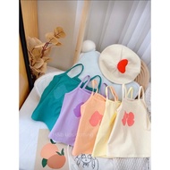 Combo of 2 halter tops for girls, tank tops for babies, beautiful, soft and stretchy SG cotton, 10-2