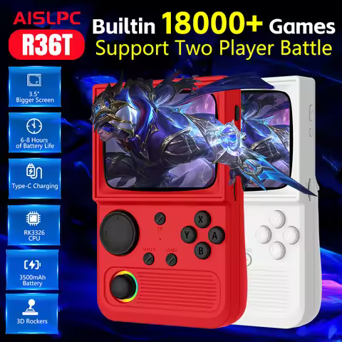 AISLPC R36T Retro TV Handheld Game Console Wifi Multiplayer 3.5 inch IPS Screen Linux System Portabl