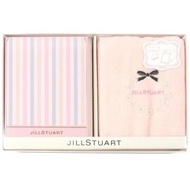 日本Jill Stuart 粉色間條化妝摺鏡連柔軟手巾毛巾禮盒裝 Stripe Folded Mirror & Facial Towel Handkerchief Gift Box Set 包郵