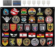 Patch Holder Tactical(23.6"x17.7"), Morale Patch Organizer Banner Nylon Sheet Hanging Wall Panel Dis