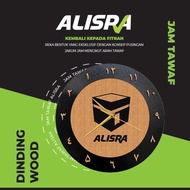 ALISRA CLOCK Jam Tawaf Dinding ⌚🕋 Pusingan jam arah Tawaf Nombor jawi Frame Kayu Saiz besar Jaminan 