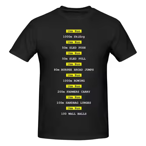 Funny Hyrox Fitness Race Men's Printed T-Shirt Unisex T shirtBlouses