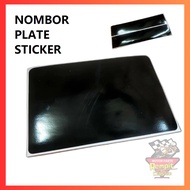 REMPIT Nombor Plate Sticker Motor Hitam Stiker Black