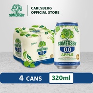 Somersby Apple 0.0 Non-Alcoholic Sparkling Apple Drink Alcohol Free Drink (320ml x 4)