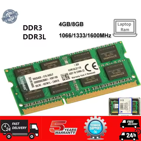 DDR3 DDR3L Memory Ram 4GB 8GB Notebook SODIMM 1333/1666MHz 204Pin 1.35V/1.5V RAM PC3-12800 RAM FOR l