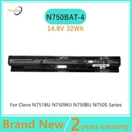 N750BAT-4 Laptop battery For Clevo N750BU N751BU N750WU 4ICR19/65 6-87-N750S-4EB1 6-87-N750S-4EB2 6-