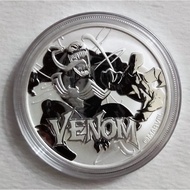 2020 Tuvalu Marvel Series - Venom 1 oz .9999 Silver Coin BU in Mint's Capsule