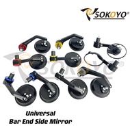 1 Pair CNC Alloy Bar End Side Mirror Universal side mirror for Motorcycle