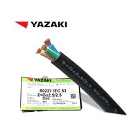 YAZAKI สายไฟ VCT-G 2 x 2.5/2.5 ( IEC53) VCT-G (มีสายกราวน์ในตัว ) ขนาด 2 x 2.5/2.5sqmm  สายกราวน์ สา