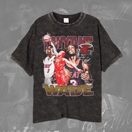Nba DWAYNE WADE Vintage Tshirt/Basketball Ball T-Shirt DWAYNE WADE Unisex