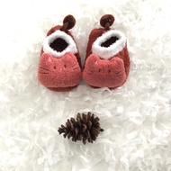 Baby Socks - Petite Story - Furry Socks Red