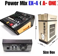 POWER MIXER เครื่องขยายเสียง เพาเวอร์มิกเซอร์ 4CH USB Bluetooth เอฟเฟค DSP 16 24BIT EX 4 / EX-4