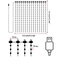 สมาร์ทไฟ LED ผ้าม่าน 9.8Ft X 9.8Ft 400LEDs USB Powered DIY Art ในร่ม String ไฟ App และรีโมทคอนโทรลคร