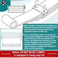 RL 4 Pcs Leaf Spring Clamp Kit Leaf Springs Up to 2.5Inch Wide Lock Leaf Spring Together Leaf Spring