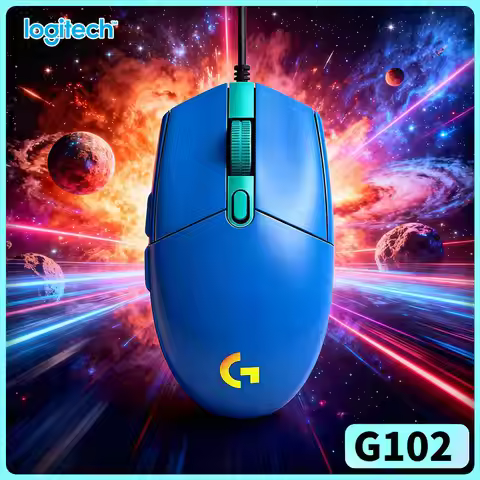 Logitech G102 Wired Gaming Mouse, 6 Custom Buttons, Dynamic RGB Lighting, High Accuracy Sensor G402/