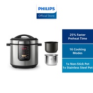 PHILIPS 3000 Series 16-in-1 MultiCooker – HD2237/73, Pressure Cooker, 1300W, 2 Pots, Reheat Function