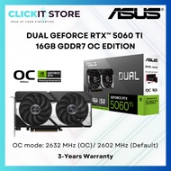 ASUS DUAL GeForce RTX™ 5060 Ti 16GB GDDR7 OC Edition Kad Grafik GPU | DUAL-RTX5060TI-O16G