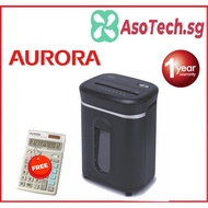 Aurora AS1460CD Paper Shredder Cross Cut 4x31mm 14 Sheet Shred CD/Credit Card 396W Power Free Calcul
