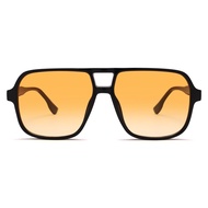 Haygafe Retro Aviator Sunglasses for Women Men 70s Flat Aviator Sun Glasses Vintage Square Shades