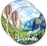 (2 Pack) Yosemite National Park Bumper Sticker - US National Park - Choose from 63 Parks - 5" On Lon