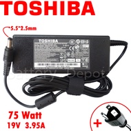 Toshiba Adapter ของแท้ 19V/3.95A Toshiba Portege M800 Satellite L645 75W 5.5 สายชาร์จ Toshiba อะแดปเ