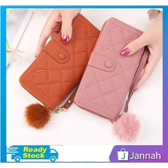 Jannah Dompet Syiling Pemegang Kad Wanita ( Beam Long Purse Lady Multi-slot Card Holder Zip Purse Wo