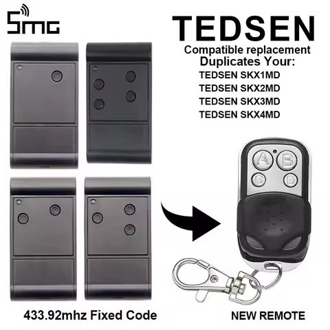 TEDSEN SKX1MD SKX2MD SKX3MD SKX4MD Remote Control 433.92Mhz Gate Garage Door TEDSEN 433mhz Remote Co