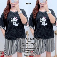 1461 SETELAN HP KNIT CAT PITA LD120-130 WANITA|ONE SET SANTAI|SETELAN KNIT|SETELAN CELANA PENDEK
