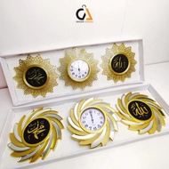 3in1 wall clock, lafaz calligraphy clock, 3in1 decorative clock