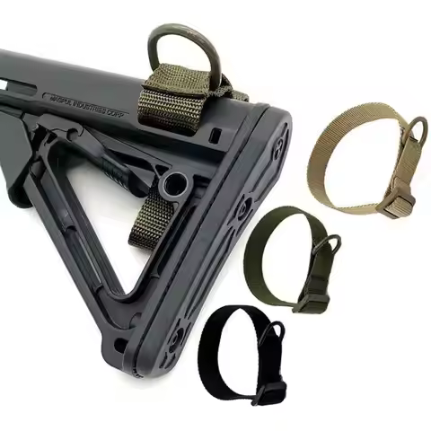 Multifunction Airsoft Tactical ButtStock Sling Adapter Rifle Stock Gun Strap Rope Strapping Belt Mou