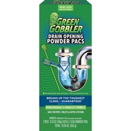 Green Gobbler Drain Opening PACS - 3 pack drain opening powder and 1 Clog Remover