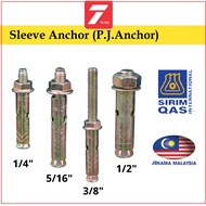 Sleeve Anchor Metal Wall Plug Screw Wall Plug Besi Skru Wall Screw Skru Dinding Simen