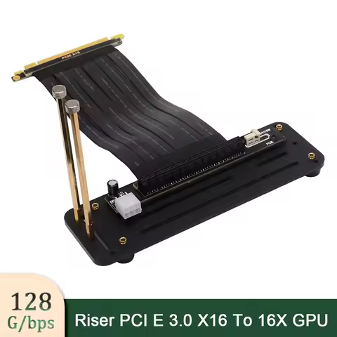 Vertical Mining Rig Riser PCI E 3.0 X16 to 16X GPU ETH Mining Extension Cable Kit with 6Pin Power fo