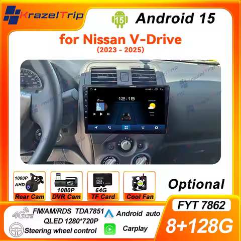 FYT7870 8 Core CarPlay Car Radio for Nissan V-Drive 2023 - 2025 Sunny Versa 2011-2020 Android Auto S