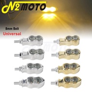 N2 Universal M8 Mini Turn Signals Light Motorcycle Amber LED Blinker For Yamaha Suzuki Honda Harley 