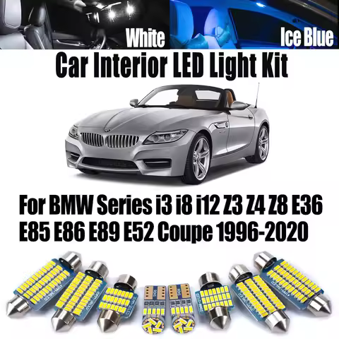 LED Interior Map Dome Light Car Ceiling Bulbs Kit Canbus For BMW Series i3 i8 i12 Z3 Z4 Z8 E36 E85 E