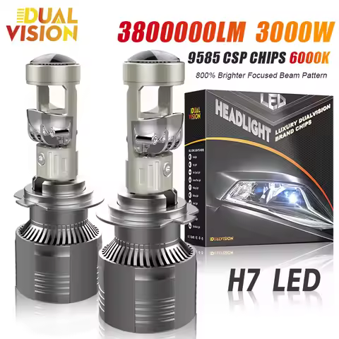 Projector H4 Lens LED H7 H11 Car Headlight Bulb CANBUS 3800000LM Turbo Auto Bulb H4 High Low Beam HB