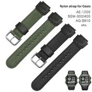 Nylon Watchband for Casio AE-1200WH SGW-300H 400H W-216H AQ-S810W aq-s800 Replacement Driving Sport 