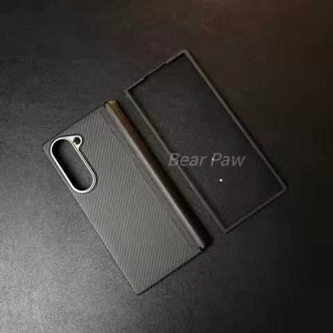 Central Hinge Magnetic Case for GalaxyZ Fold 6 Carbon Fiber Case for Magsafe Case for Samsung Galaxy