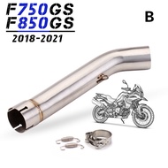 Motorcycle Exhaust Middle PipeSlip-On Link Pipe Connect Tube For BMW F750GS F850GS F850GS ADV 2018-2