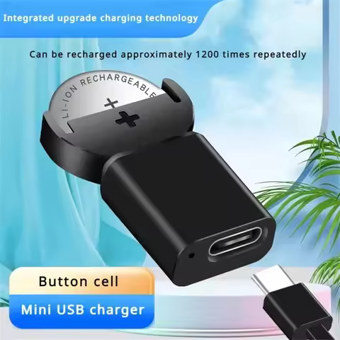 Type-C Lithium Coin Charger For LIR2032 LIR2025 ML2032 ML2025 CR2032 Button Cell Rechargeable Batter