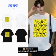 DREW smiley face t-shirt standing summer form women's summer t-shirt with many smiley faces DREW cas