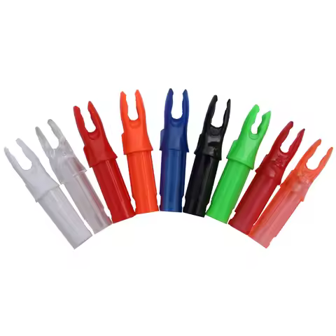 The new 50PCS SIX Color Arrow Internal Nocks for ID 6.2mm OD 7.6-7.8mm Shaft Archery Carbon Fibergla