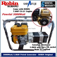 ROBIN 3300WATT/3.3KVA GASOLINE PETROL GENERATOR WITH EX21 7.0HP ENGINE & SAWAFUJI ALTERNATOR 3.3KVA 