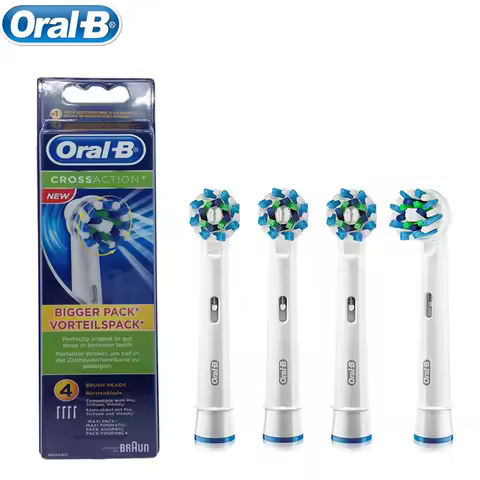 Original Oral B EB50 Replacement Brush Heads for Oral B Electric Toothbrush Cross Action 16 Degree S