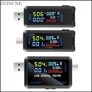 Zein USB USB C Tester USB Power Meter 4 5-36V 0-5A Voltage Tester Multimeter USB Current Meter Teste