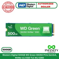 Western Digital 500GB WD Green SN350 PCIe Gen3x4, NVMe v1.3 SSD TLC M.2 2280