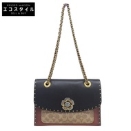 Coach 女士鏈條單肩包，ブラウン/黑色/顏色29416 [二手]